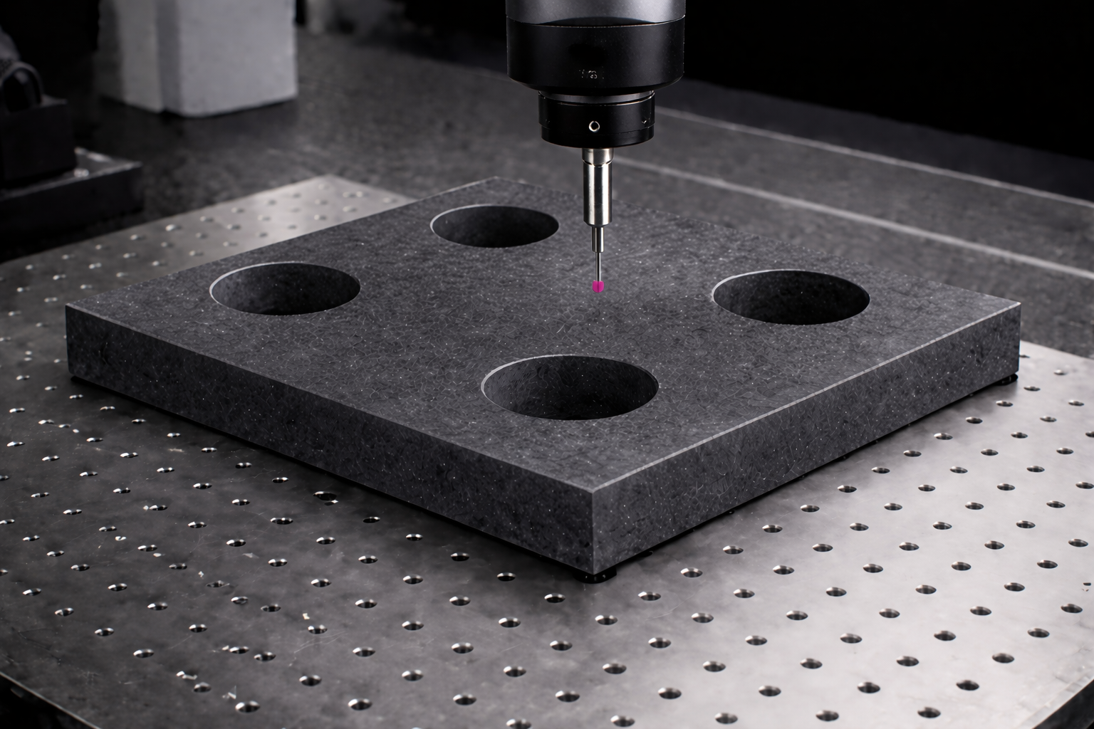 6 face 16 x 16 x3 Master Granite Square (4 holes)