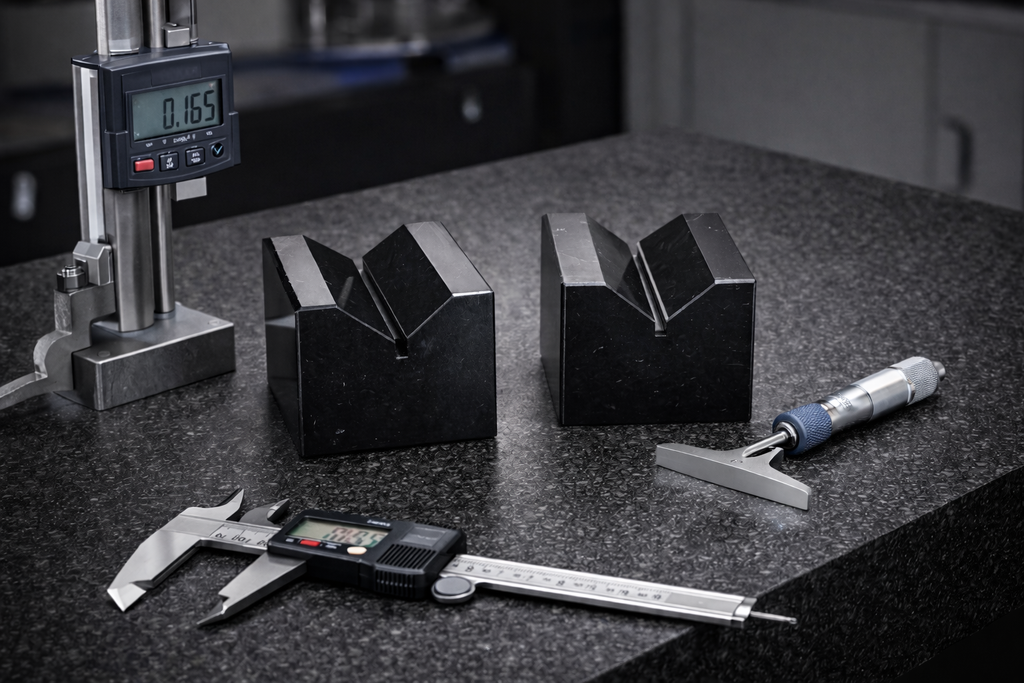5 face Granite V-Block Pair 4 X 4 X 4